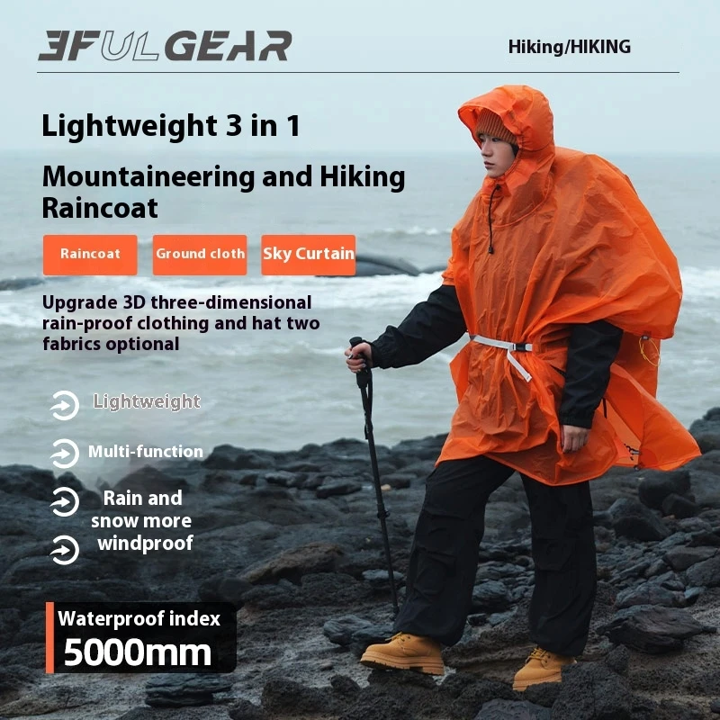 3F UL GEAR Ультралегкий походн – обзор и цена Camping Rain Poncho