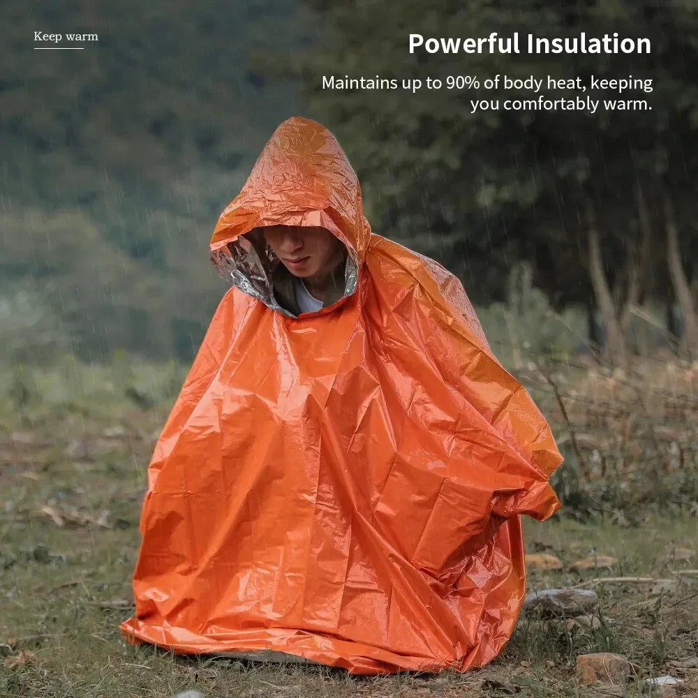 Аварийный плащ-пончо, водонепр – обзор и цена Camping Rain Poncho