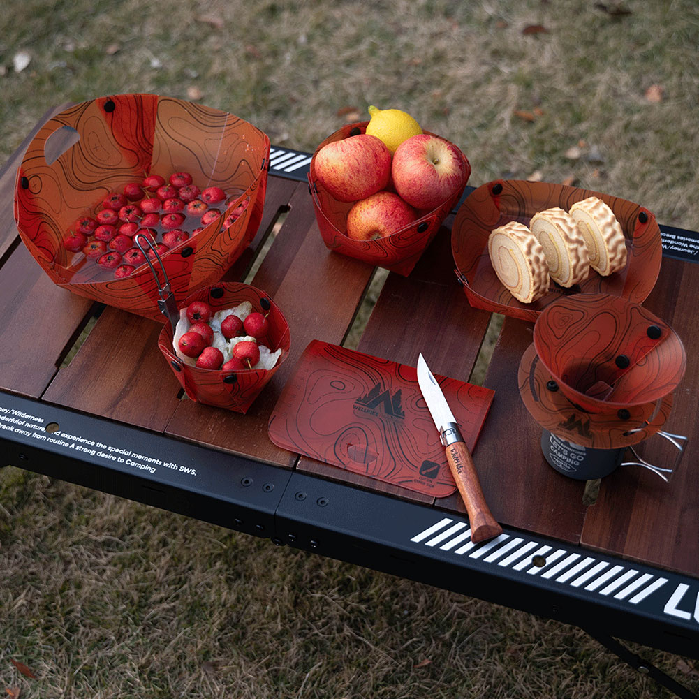 Легкая складная посуда для ули – обзор и цена Outdoor Camping Dining Set
